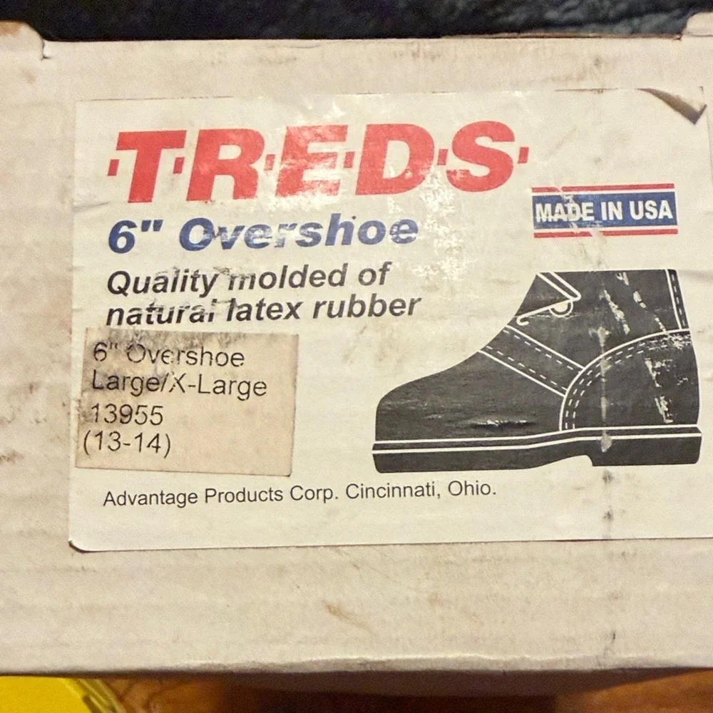 🌸NIB-TREDS 6“ OVER SHOE MOLDED NATURAL LATEX RUBBER BOOT